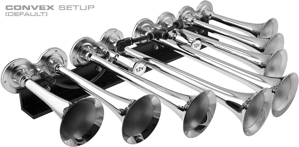 Air Horn For Truck Vixen Horns Train Air Horn - 4 Trumpets Chrome - Foto 7