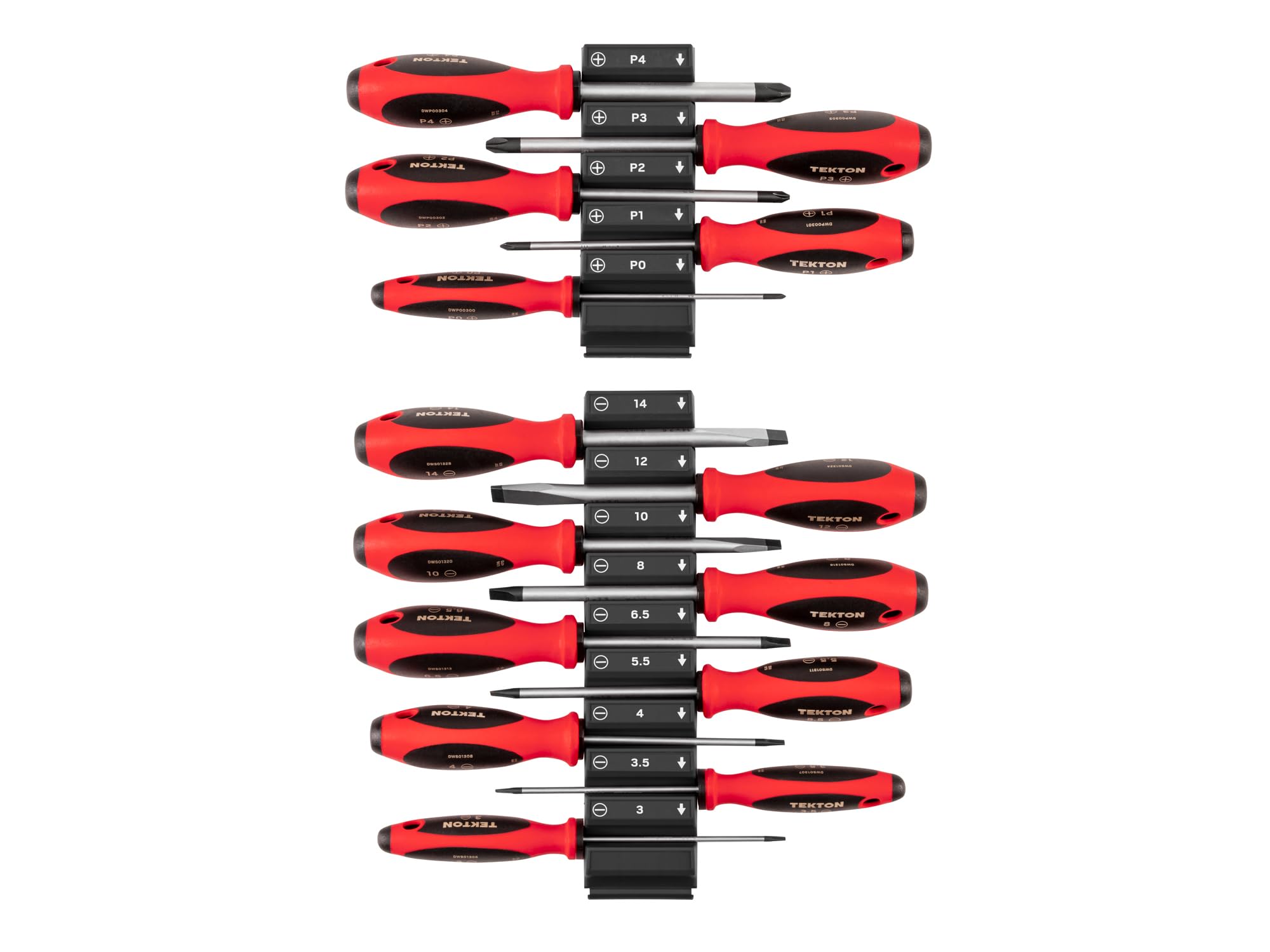 TEKTON Phillips and Slotted Screwdriver Set, 14-Piece | DWZ90107