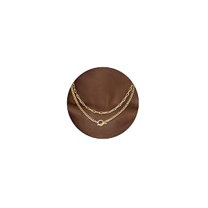 CHESKY Layered Necklaces for Women 14K Gold Plated Chain Necklace Women Trendy Cuban Link Paperclip Chain Toggle Clasp
