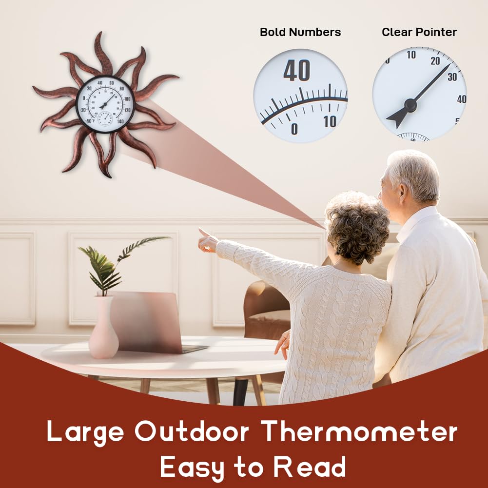 Thermometer Innen Außen Groß Wandthermometer Hygrometer