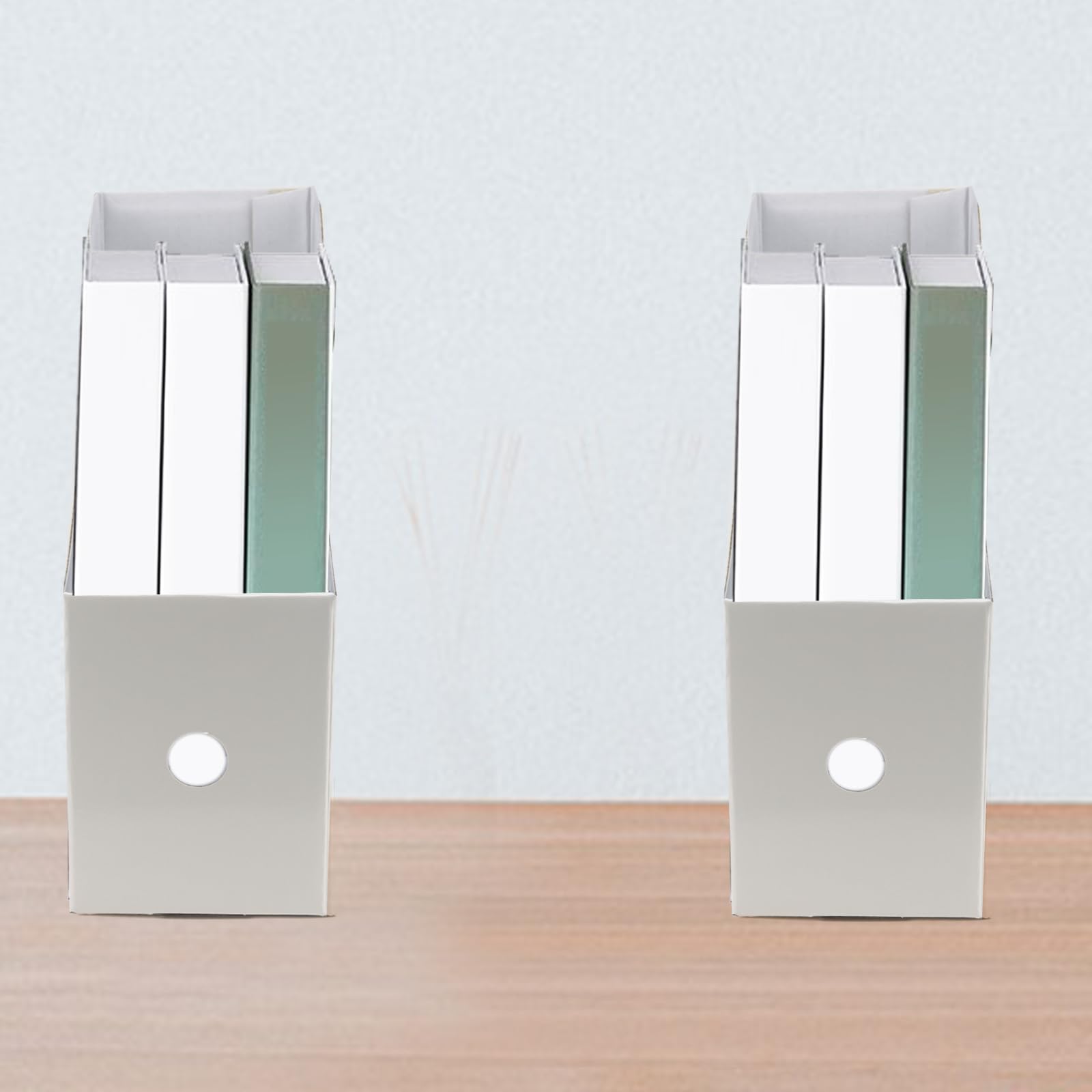 Revistero de cartón blanco, 12 unidades, tamaño A4, A4, soporte para archivos, papel de estraza