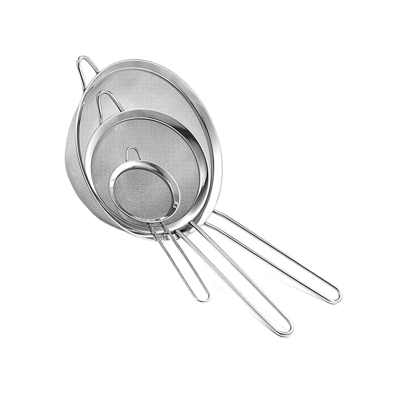 Lot de 3 passoires à mailles fines en acier inoxydable pour cuisine
