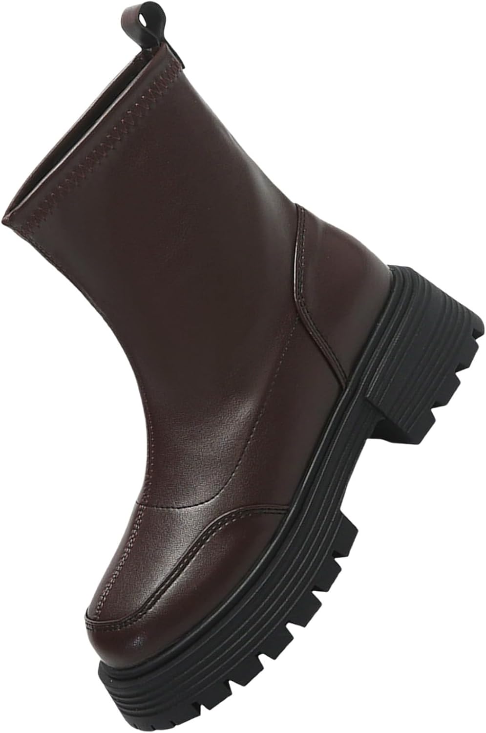 SAUTRV Side Zipper Boots for Women Ankle Boots Short Boots Single Shoes