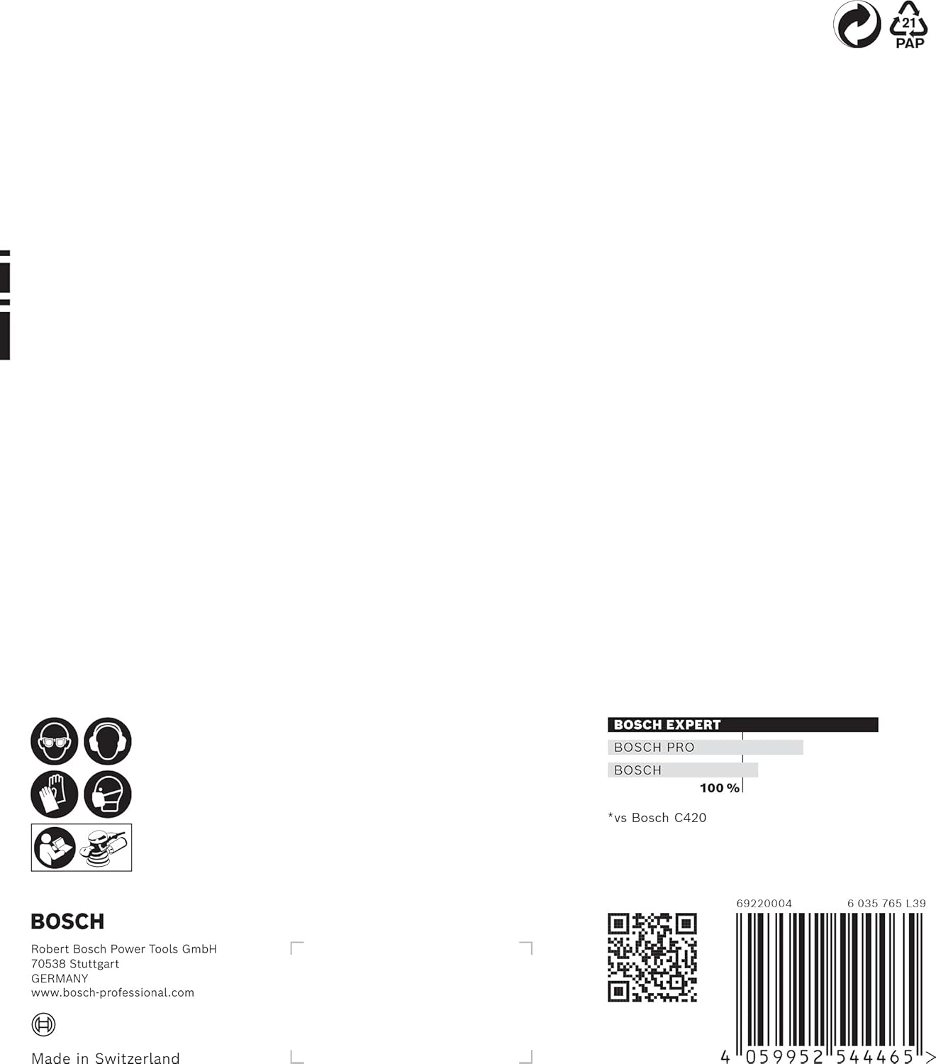 Bosch Professional 5x Expert C470 Sandpaper (Ø 150 mm, Grit 240, Accessories Orbital Sander)