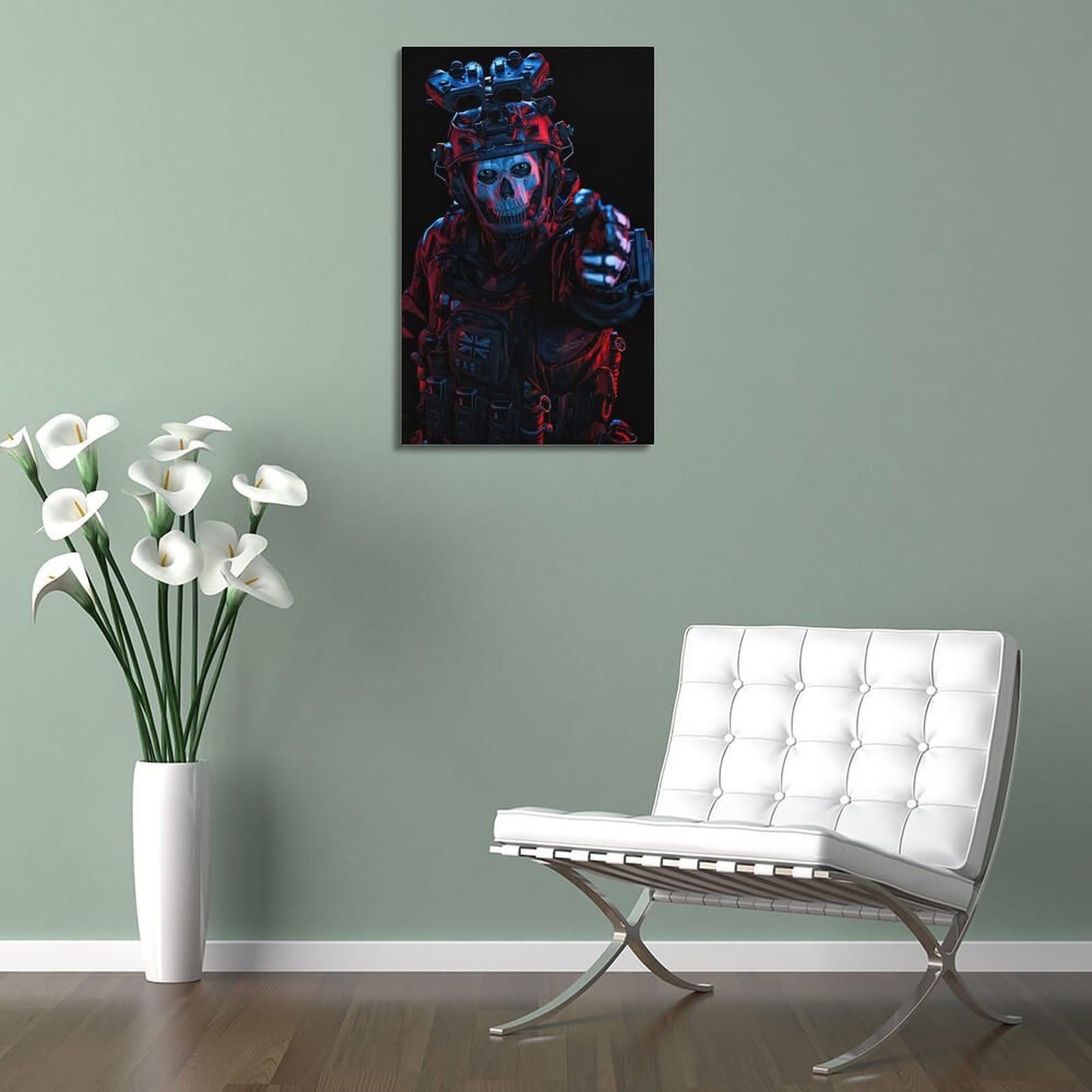 WITIN Ghost Got You Call Of Duty Poster 7 Sur Toile Décorative Pour Chambre à Coucher 30 X 45 Cm
