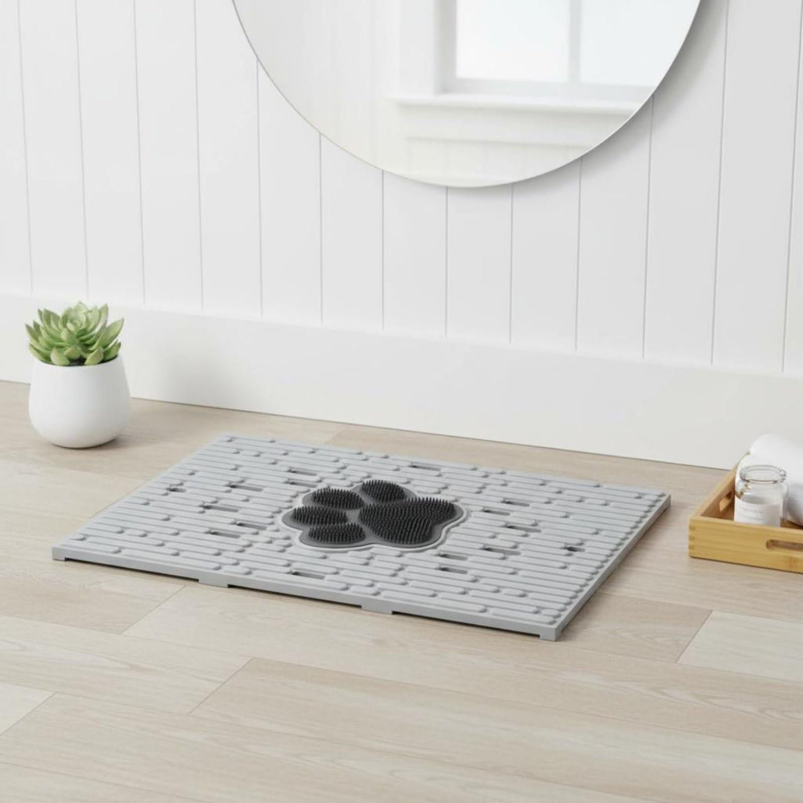 Tappetino Antiscivolo per Piedi Tappeto Bagno Tappetino Doccia Cuscino Massaggiante con Ventose Superficie Scrub Lavabile Materiale TPE PA Adatto per Bagno