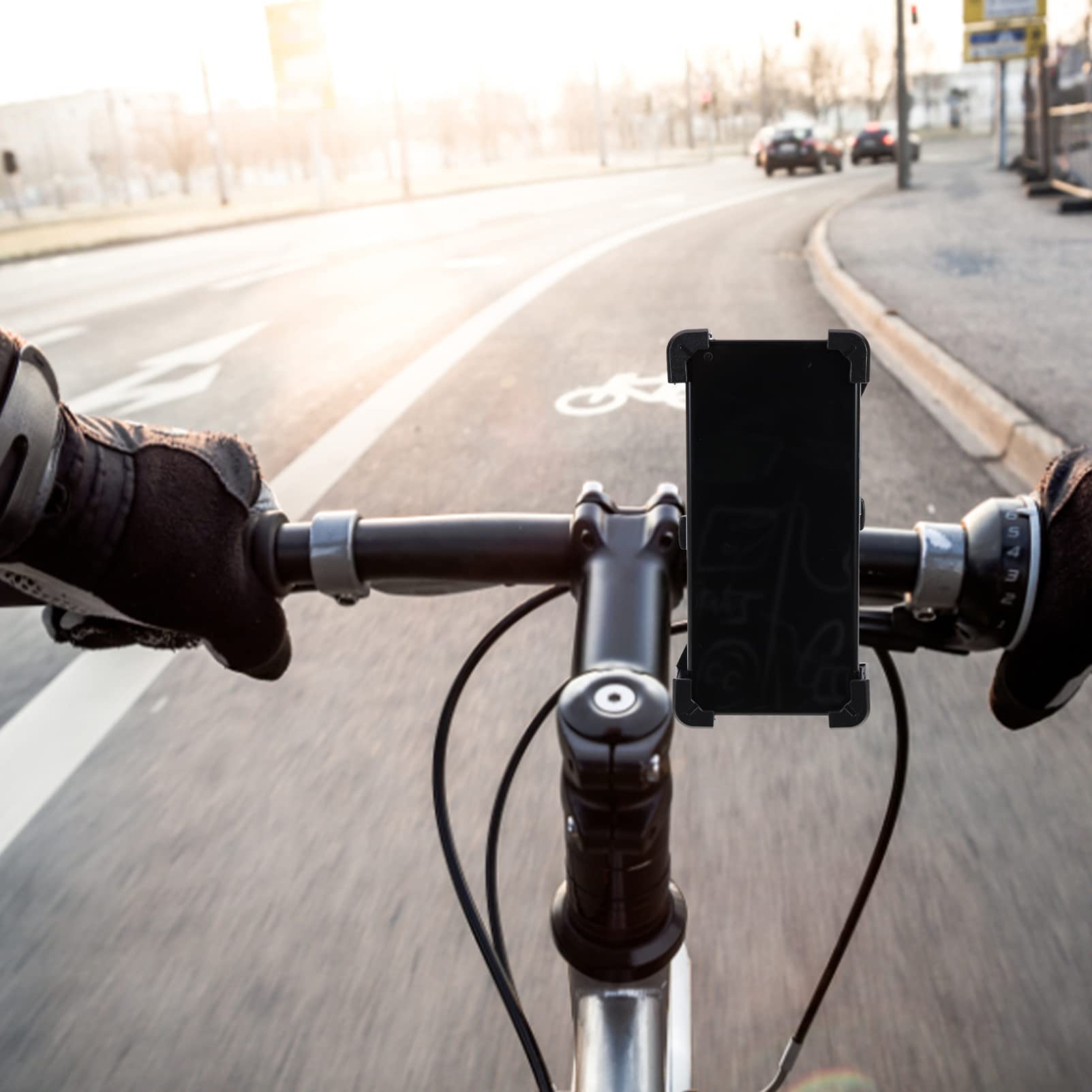 Hemobllo 2pezzi Supporto Per Telefono Da Bici Supporto Manubrio Rotabile Per Smartphone Montaggio Facile e Sicuro Per Navigazione e Chiamate Durante La Guida