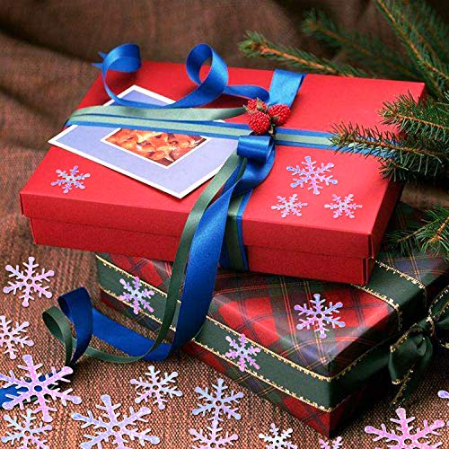 Konsait 300Pcs Christmas Snowflake Confetti Decoration, Shimmer Snowflakes Cake Table Confetti For Xmas Party Decor Accessories Winter Wedding Happy New Year Arts Crafts Party Decoration Supplies #TOP4