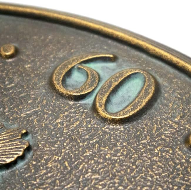 BestNest Whitehall Palm Tree Clock & Thermometer Set, 16 Inch Outdoor Wall Clock and Temperature Gauge, Bronze Verdi Aluminum Construction, Decorative Indoor Outdoor Patio Pool Wall Décor