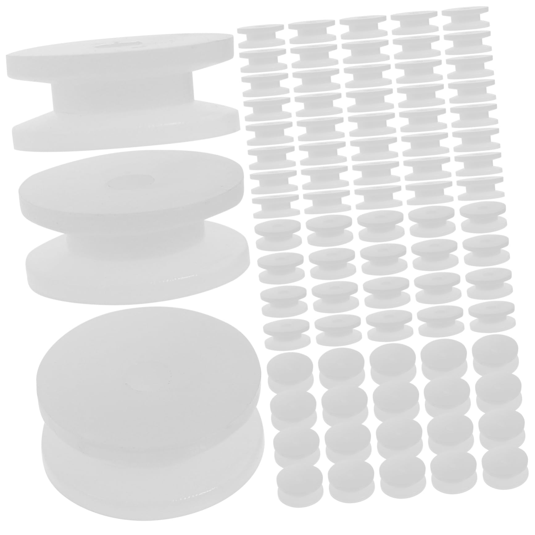 Hohopeti Micro Motor Pulley 100pcs Plastic Belt Pulley Wheels for Gears Mini Toy Wheel