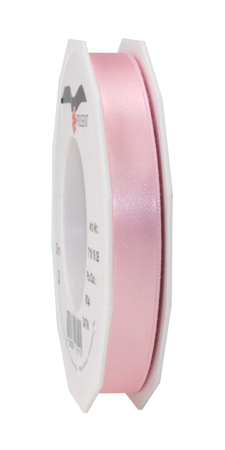 Präsent Light Pink C.e. Pattberg Satin Gift Ribbon, 27 Yards For Wrapping Gifts, 0.59 Inches Width, Ribbon For Decorating & Crafting, Decorative Ribbon For Gifts, For Every Occasion