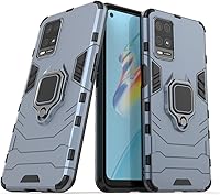 Vista 7 de Compatible con Oppo A54 4G, funda Oppo A55 4G, soporte de anillo de metal, parachoques duro a prueba de golpes