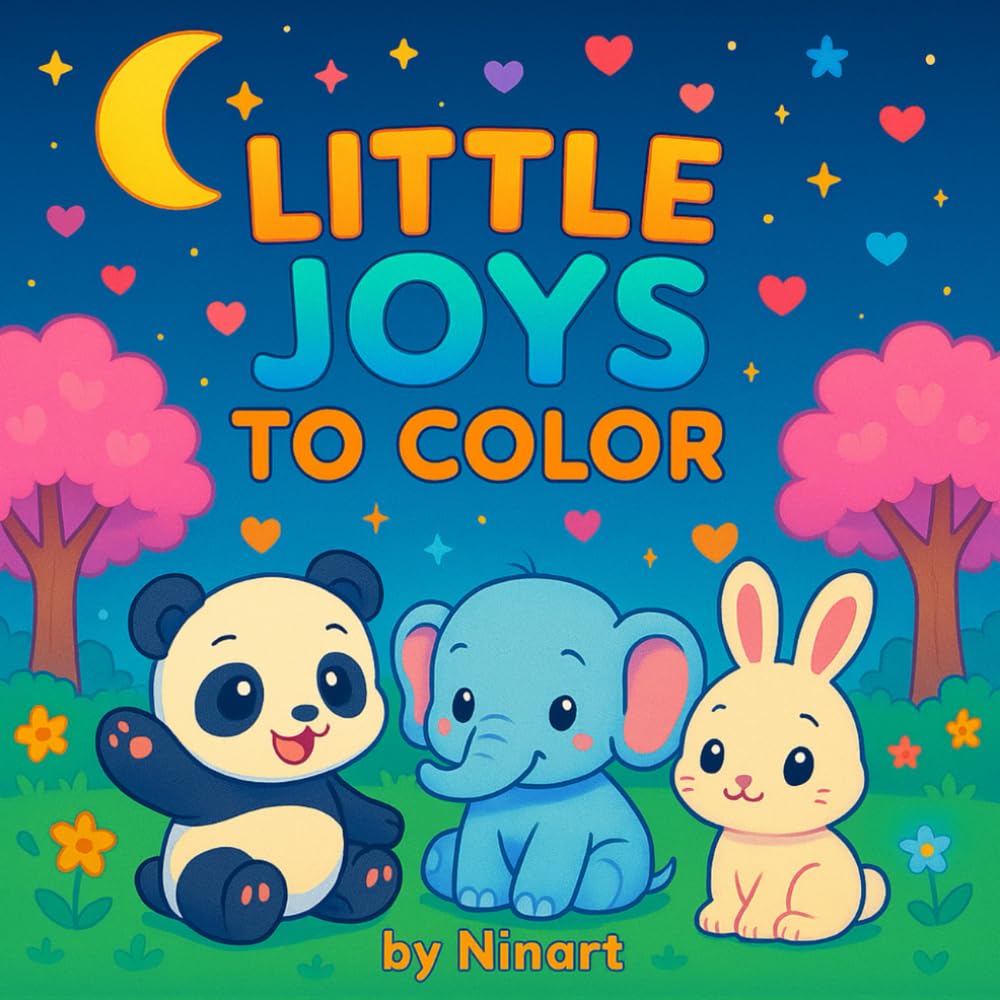 Little Joys To Color: Cute Baby Animals Coloring Book