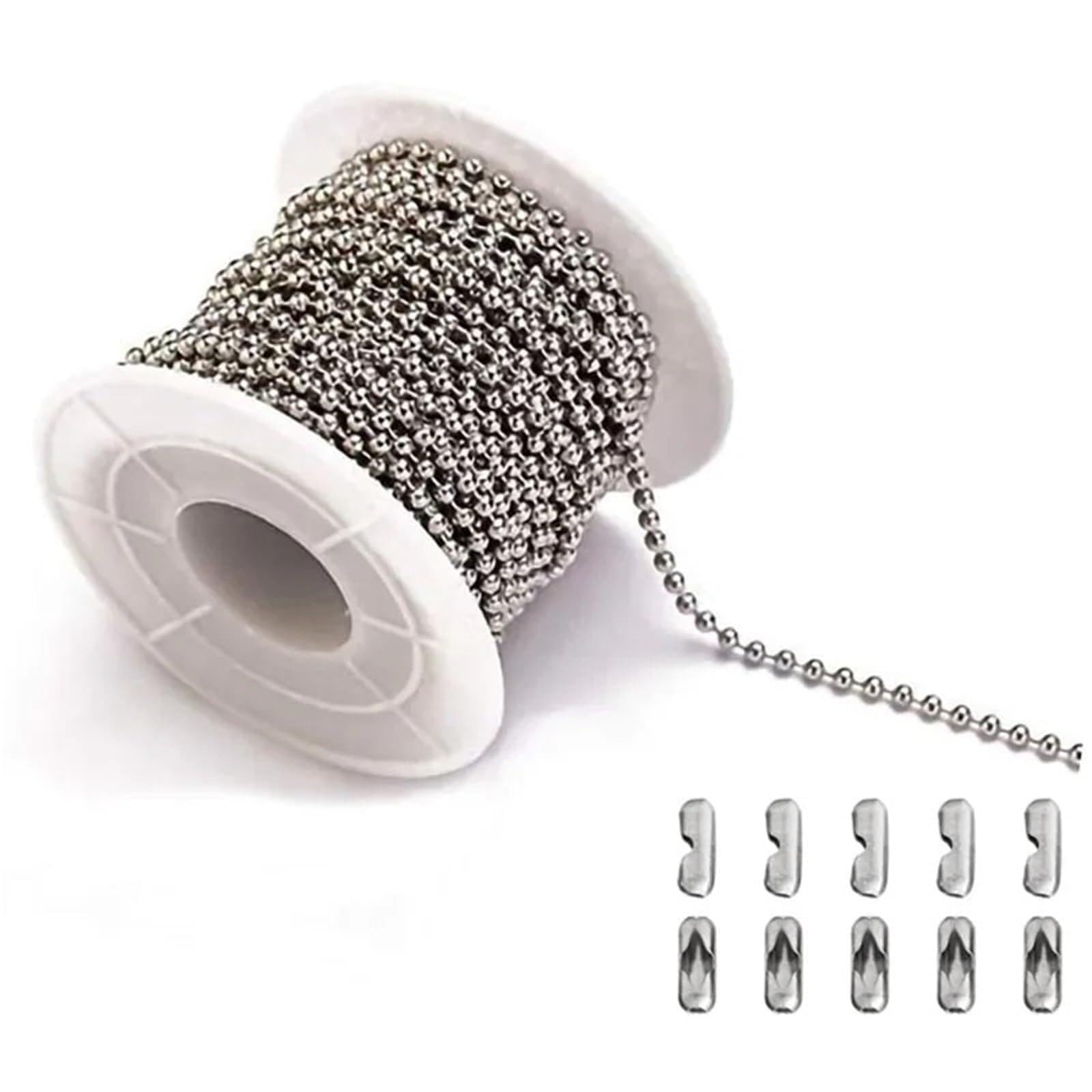 Chaîne de perles à billes en acier 4mm pour décorer la maison et créer des bijoux