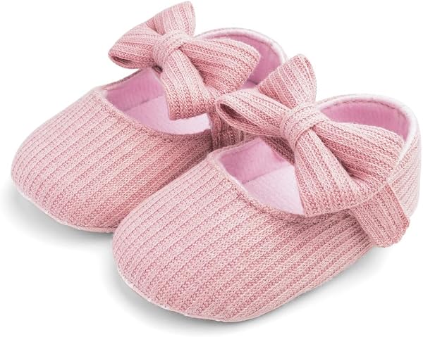 Mary Jane Chaussures plates pour bébé fille avec fleurs et semelle souple antidérapante - 4