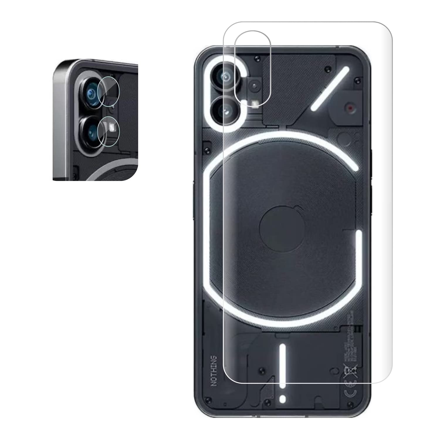 KTCOO 2in1 Camera Lens Nano Glass + Anti Scratch TPU Back Guard Screen Protector for Nothing Phone 1 (Back Guard + Camera Guard) (B0BPCWJ7CR) Amazon Price History, Amazon Price Tracker