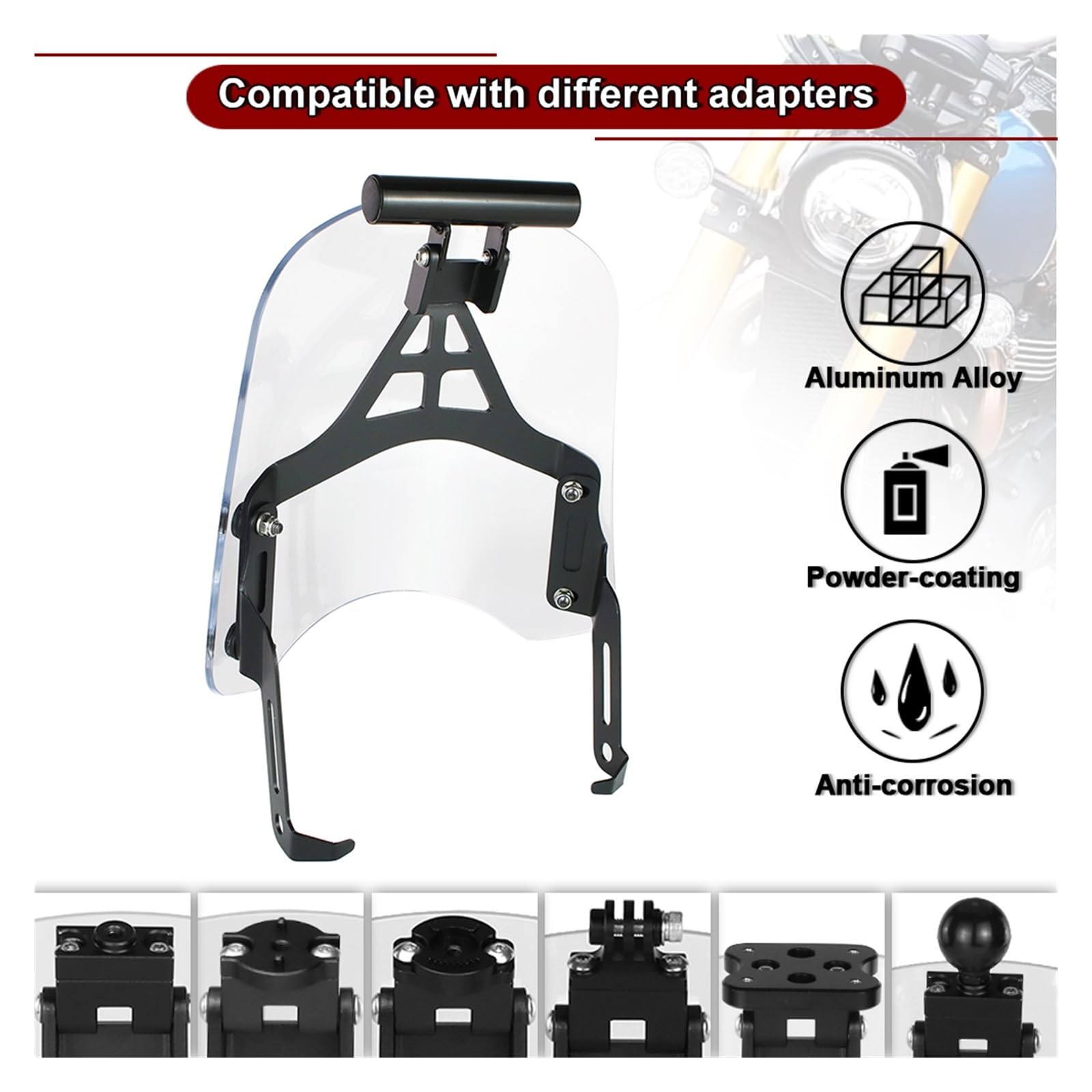 Supporto per parabrezza per motocicletta per Triumph per Bonneville Scrambler 1200 XE XC BE Speed ​​400 Protezione per parabrezza Scrambler 400X paravento Anteriore deflettori