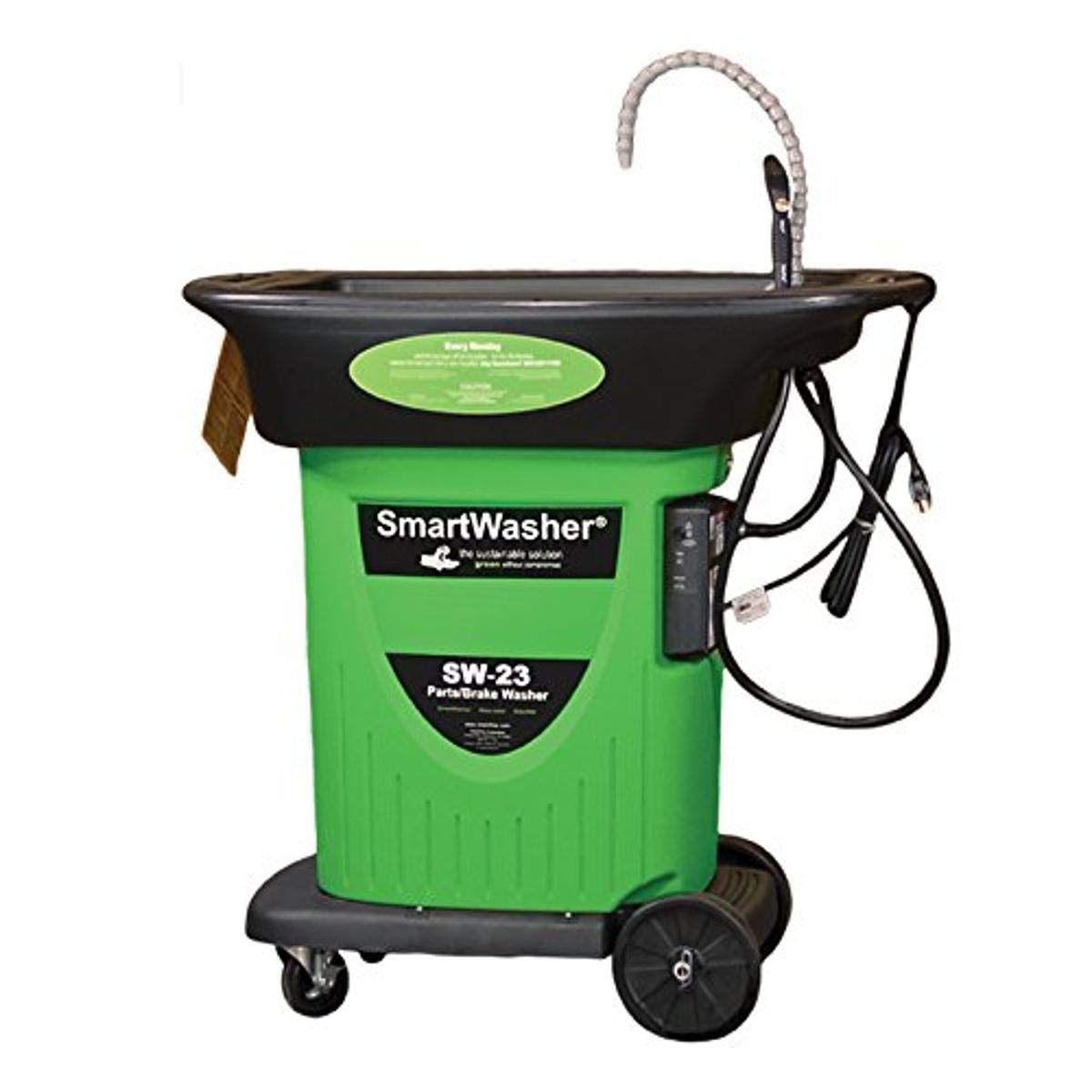 CRC SmartWasher SW-423 Mobile Parts Washer Kit, and Durable Parts Washer, Cleans Dirt, Oil, and Grime from Industrial and Automotive Parts, Water-Based, Non-Flammable, pH Neutral