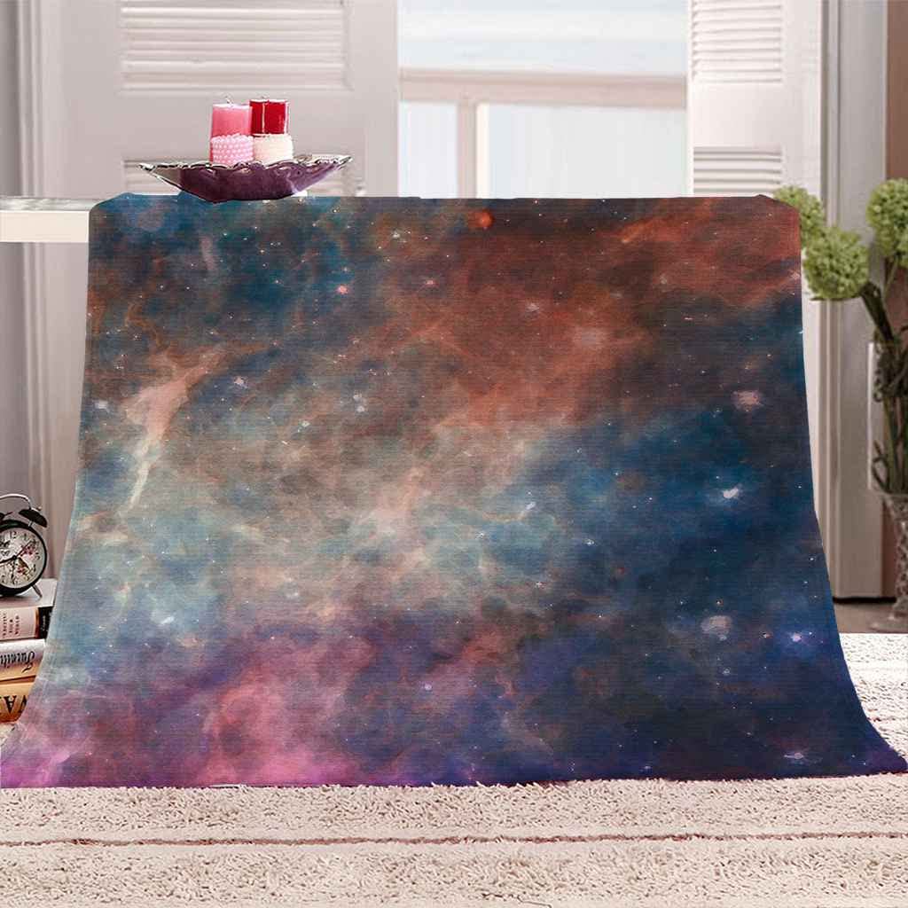 Couverture flanelle 150x200cm ciel coloré plaid canapé microfibre doux pour lit toutes saisons