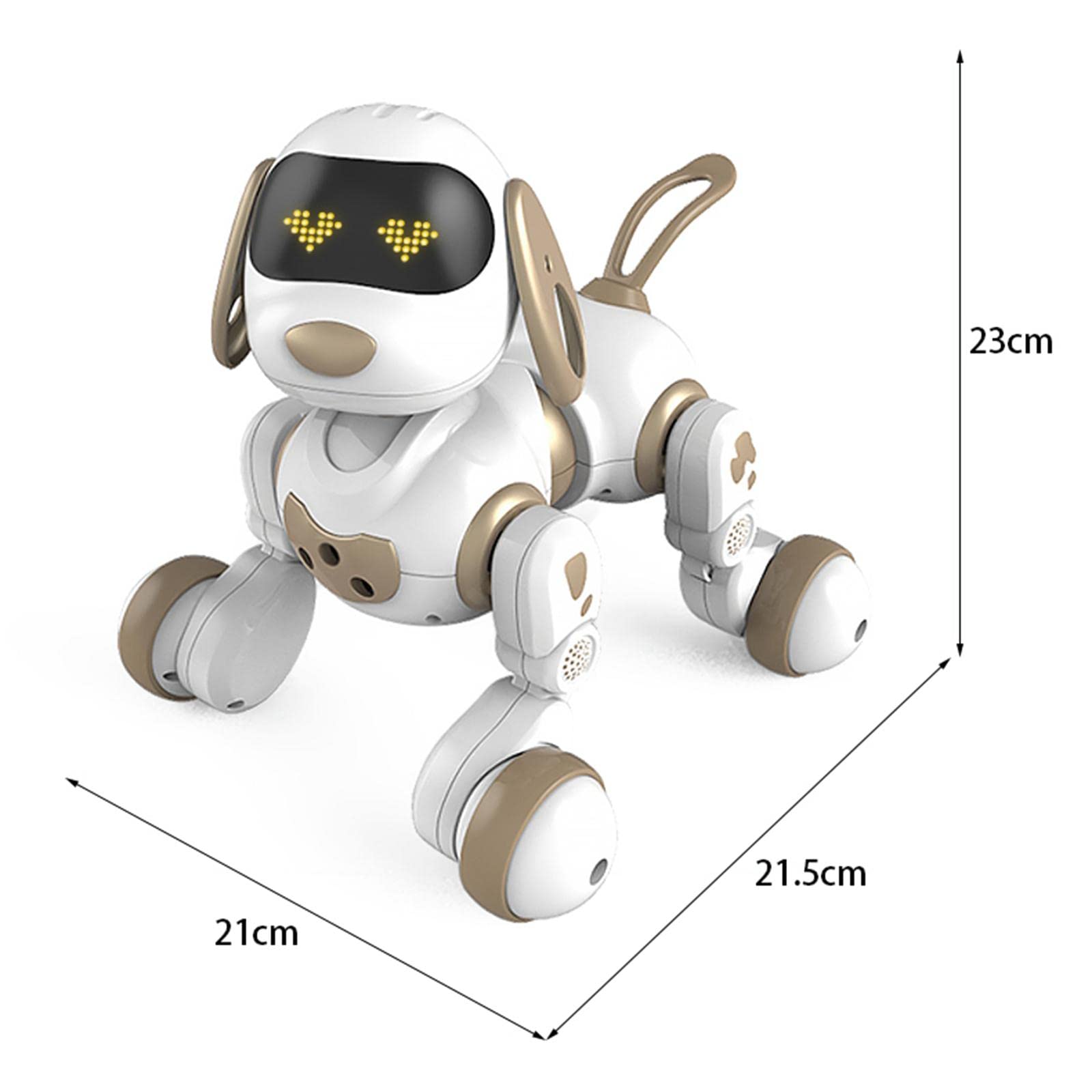 Robot Juguete para Niños Perro Robot con Control Remoto Mascota Electrónica Interactiva Que Realiza Y Movimientos Musicales Robot, Negro
