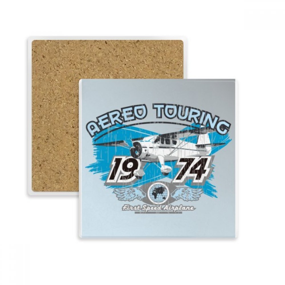 Coaster Avion Aereo 1974 dessous de verre absorbant en pierre pour tasse et boisson