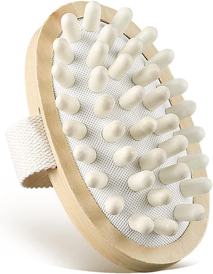 Ask Me Natural Wooden Blood_Circulation Body Brush for Anti Cellulite Massager and Improve Lymphatic Blood Circulation Dry Brush Remove Dead Skin Shower Bathe SPA Bath Brush-image-8