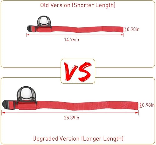 Miniatura 8 de 2 ganchos de barra enrollable para Jeep Wrangler CJ YJ TJ LJ JK JKU JL JLU JT Sports Sahara Freedom Rubicon & Unlimited X 24 puertas (morado)