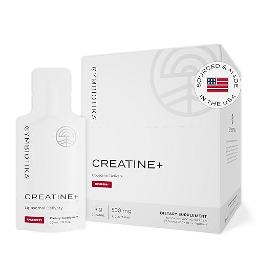 CYMBIOTIKA Creatine+, Creatine and Glutamine Supplement for Amino Energy, Recovery,