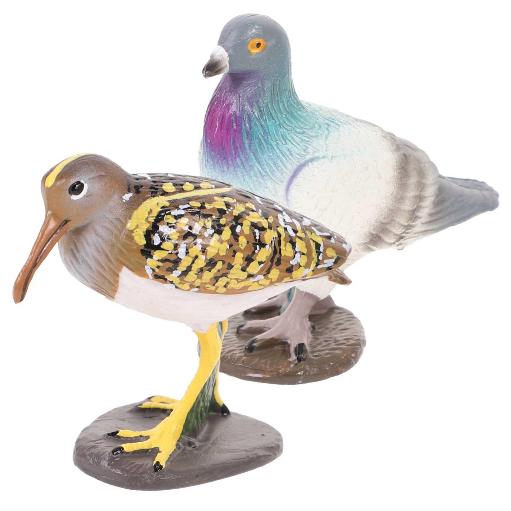 Amazon.co.jp: 2個 シミュレーション鳥モデル 樹脂鳥フィギュア 鶏の