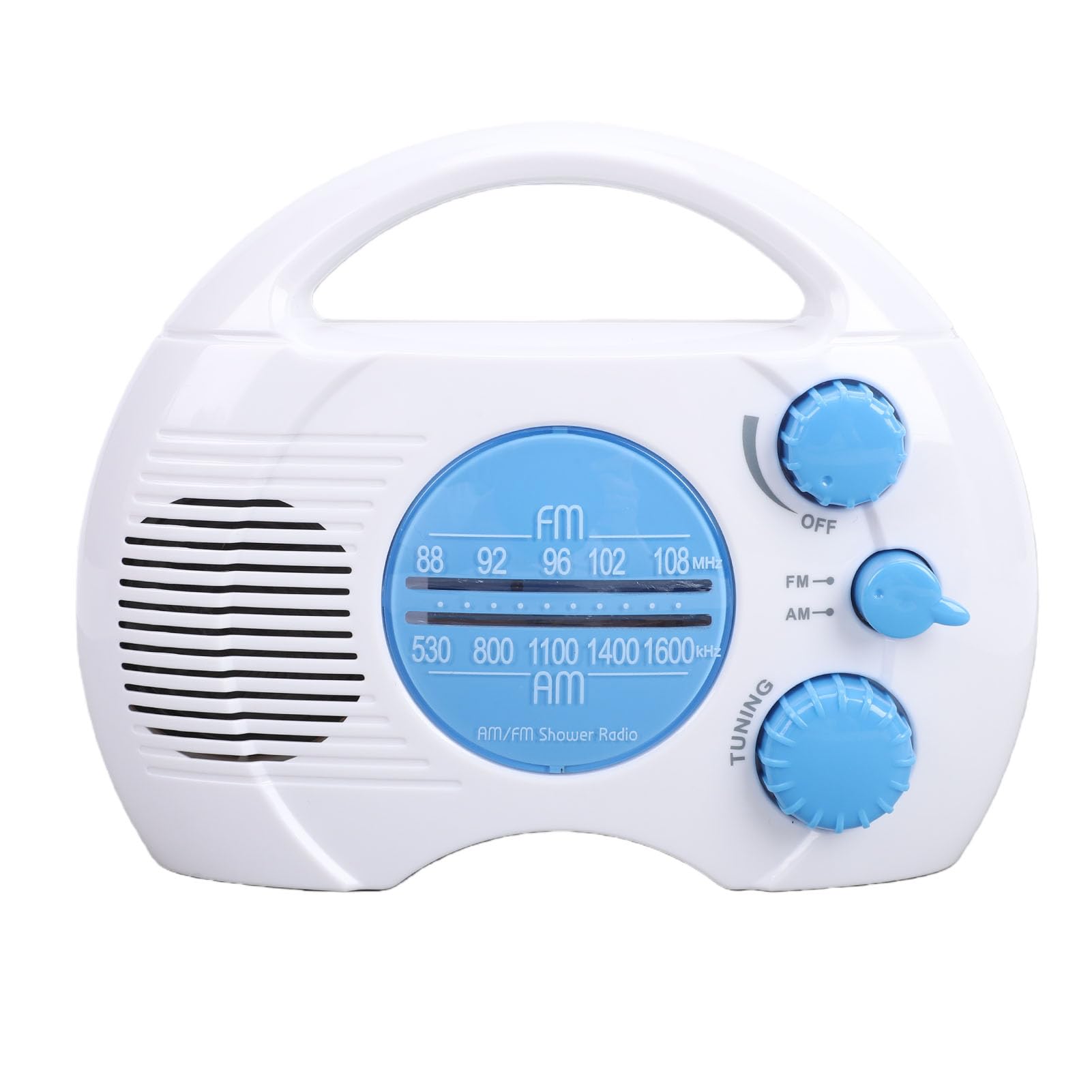 Denash Duschradio, Elektronisches Tuning, Wasserdichtes AM-FM-Radio mit Integriertem Lautsprecher, für Badezimmer, Strand, Outdoor