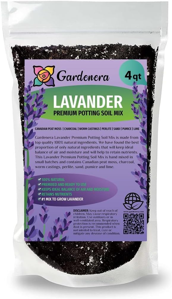 Premium Organic Lavender Mix by Gardenera - Elevate Your Plant Care Routine - 4 QUARTS