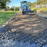 WLCGYD Kiesgitter Durchlässige Pflastersteine für Terrassendecks, Schlammkontrollgitter, Waben-Erbsenkiesgitter, Einfahrtswege, Parkflächen, Schuppensockel(3x6.5ft/1x2m)