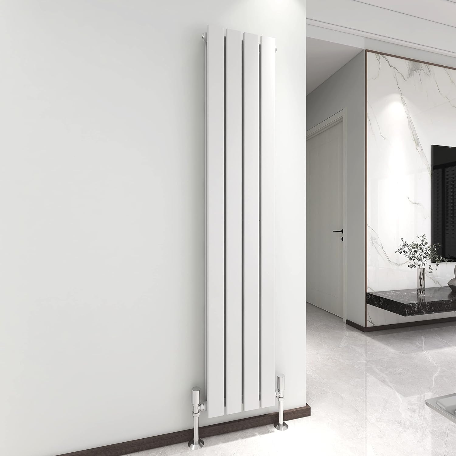 Mcc Direct White Vertical Radiator Double Flat Panel 1600X272mm Designer Vertical Radiator(White)