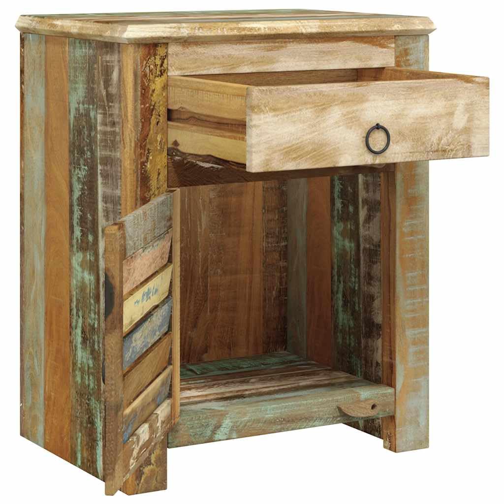 Petit Meuble de Rangement en Bois Massif Table de Chevet Vintage Haut de Gamme