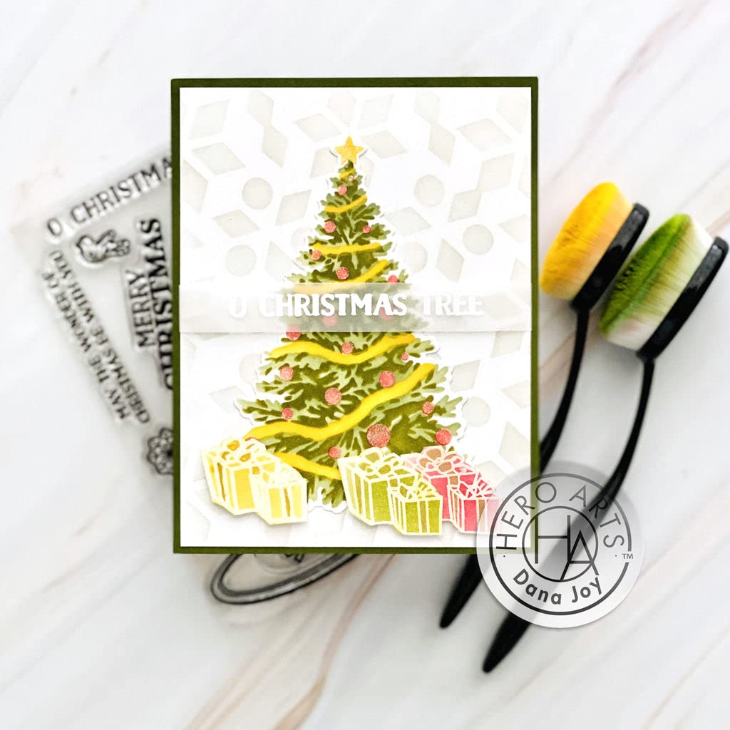 Hero Arts SA200 Farbschichtschablonen, O Christmas Tree