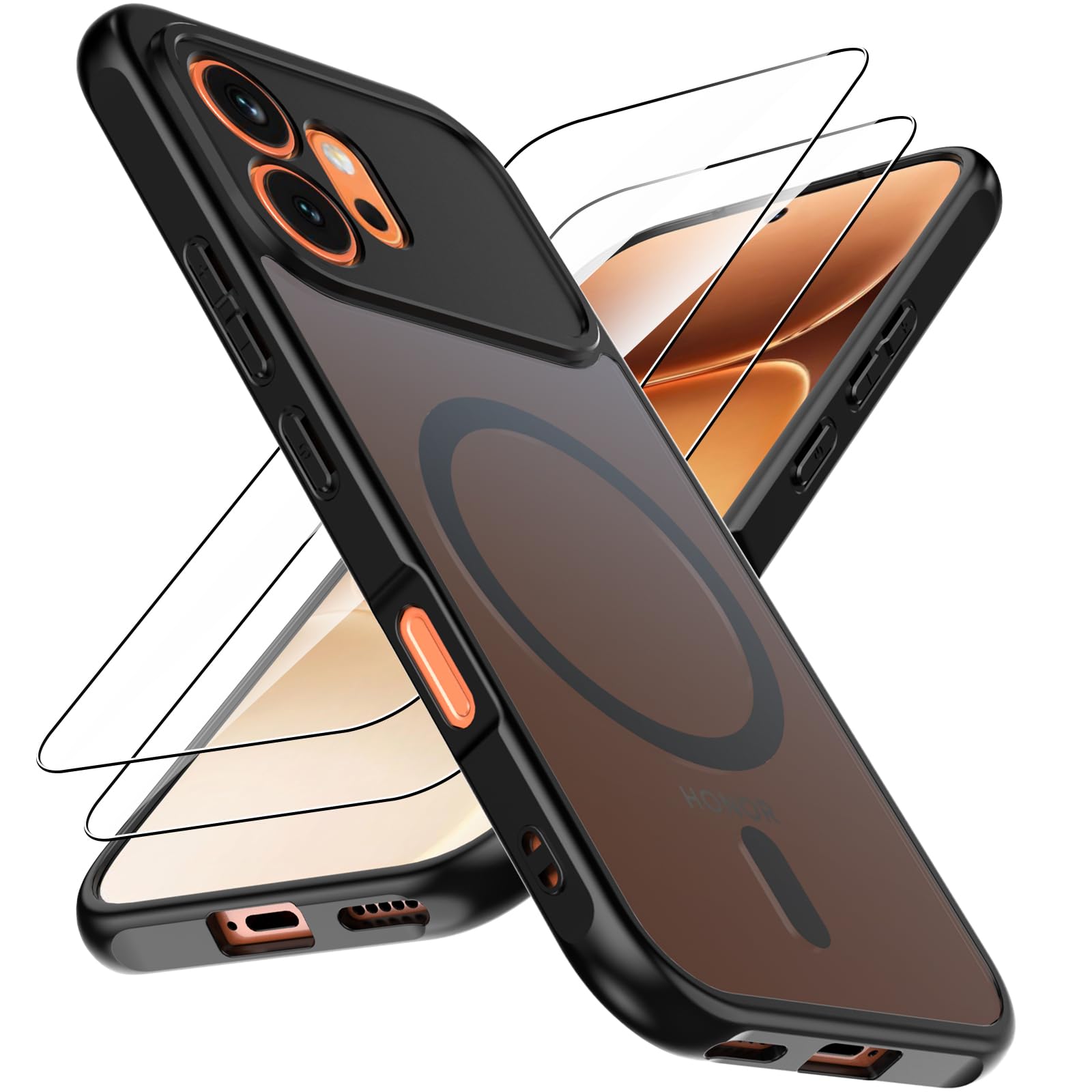 Natbok für Honor 400 Pro 5G Hülle, Weiches TPU Stoßdämpfung Kohlefaser Design Dünne SchutzHülle Anti-Rutsch Kratzfeste Handyhülle Case für Honor 400 Pro Hülle,Schwarz