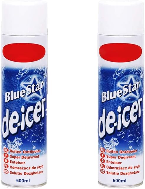 QUEBEC De-icer Spray 2x 600ml For Car Windscreen - Fast Acting Melts Ice and Frost Quickly For Windows/Mirrors - Operates at -15°c and Prevents Re-Freezing