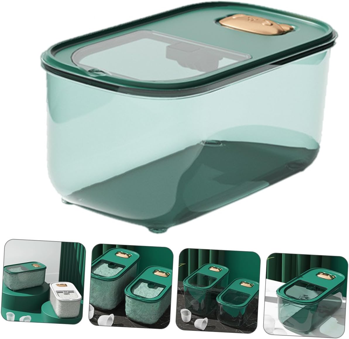 10lb Thickened Plastic Rice Storage Container Moisture Resistant Multi-function Grain Bin for Kitchen Pantry