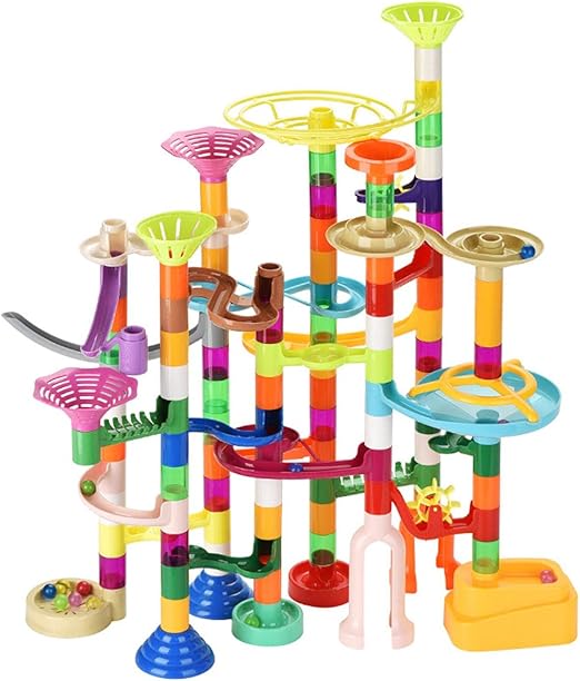 Amazon.co.jp マーブルランマーブルレーストラックゲーム教育建設迷路ブロックおもちゃセット、クリエイティブSTEM迷路おもちゃ