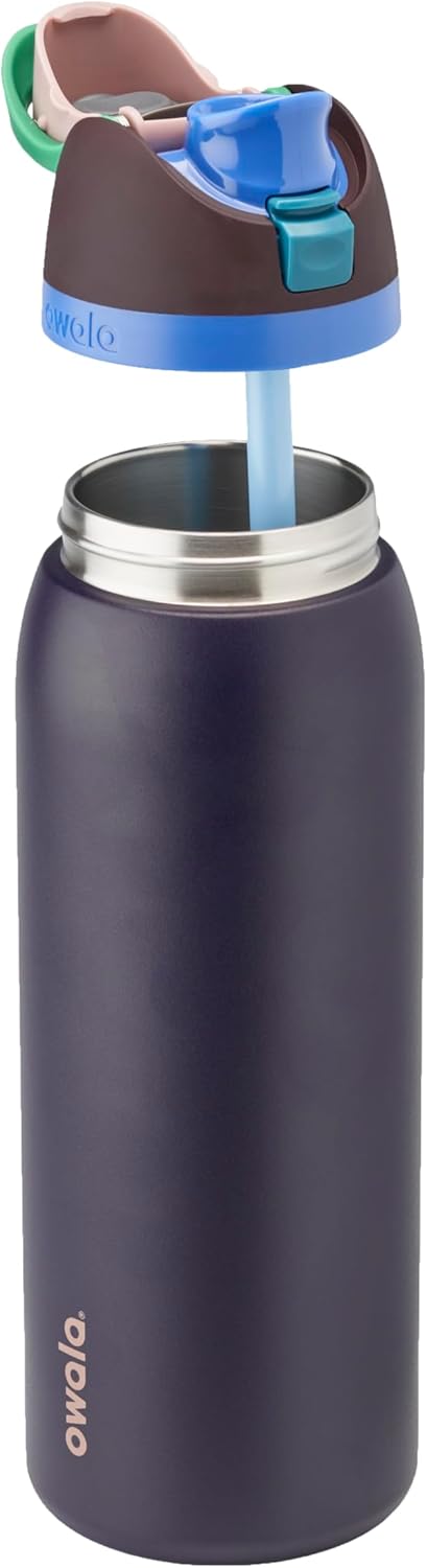 Owala FreeSip Insulated Stainless Steel Water Bottle with Straw, BPA-Free Sports Water Bottle, Great for Travel, 40 Oz, Night Safari thumbnail
