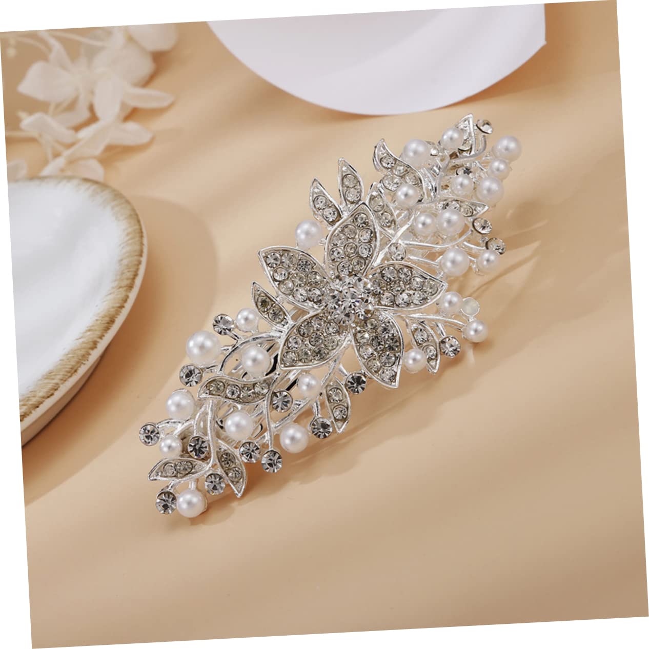 Baluue 5pièces Pince à Cheveux Et Accessoire Floral Élégant Décor De Coiffure Pour Mariage Fête Et Occasions Spéciales