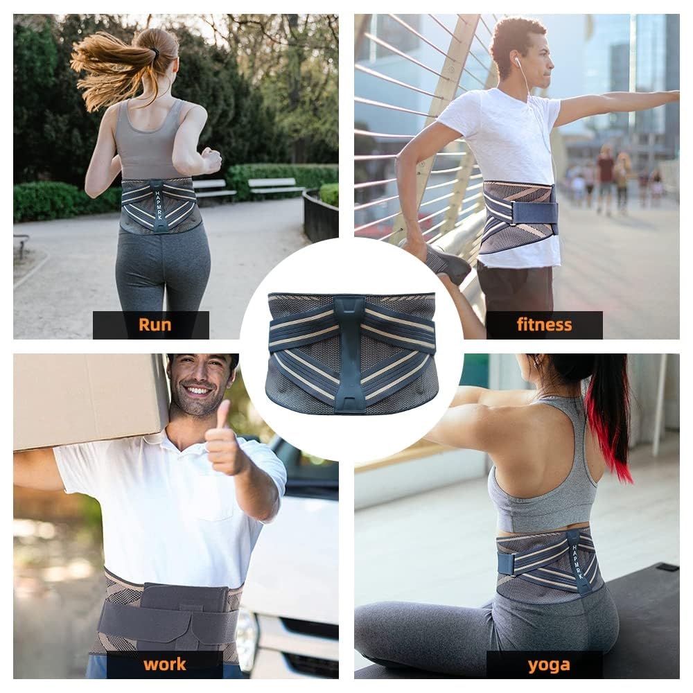 Faja Lumbar Transpirable y ómica para aliviar el Dolor de Espalda Baja, Hernia discal, ciática y escoliosis.