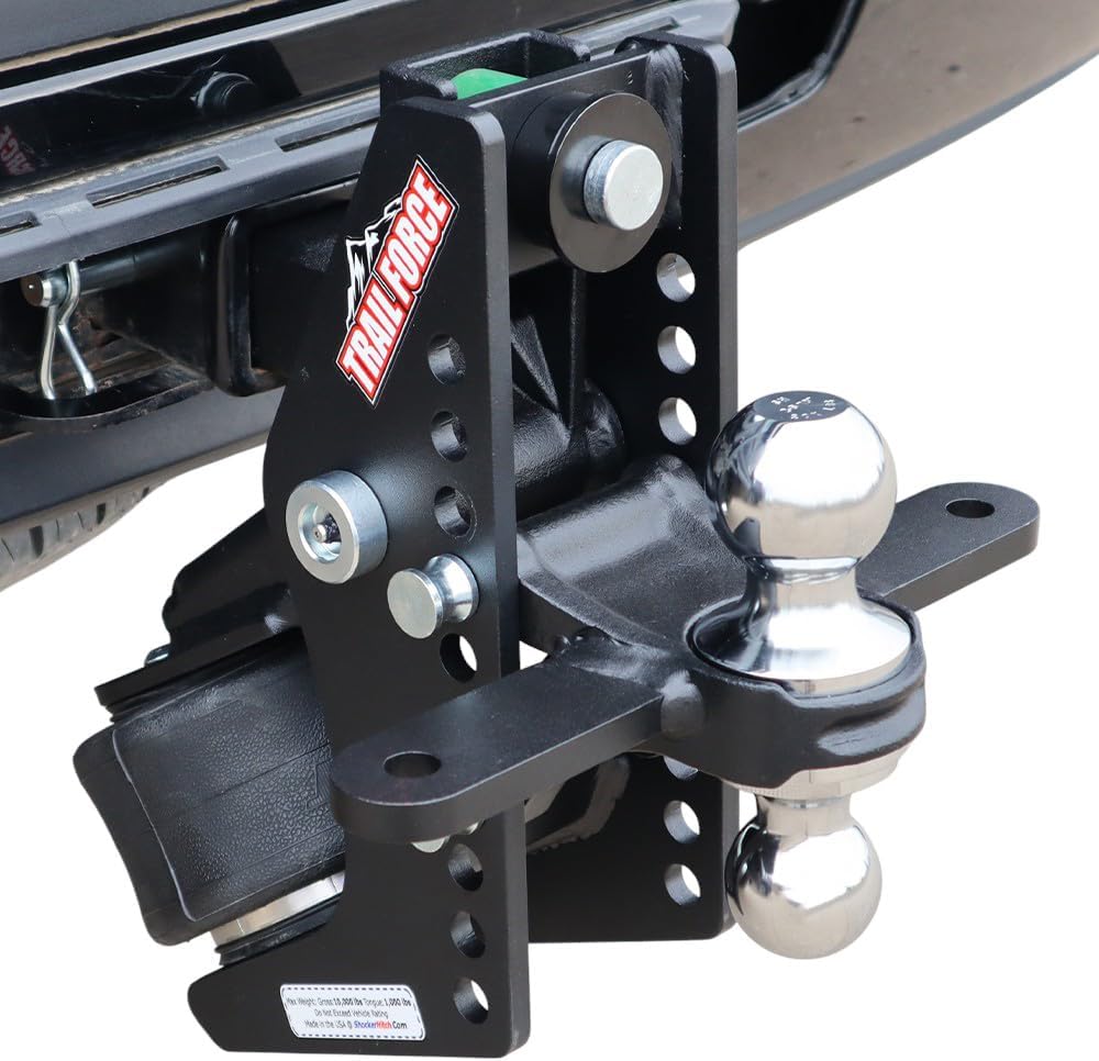 Trail Force Air Hitch Sway Control Towing Kit - Fits 2" Hitch, Has Chrome Combo 2" & 2-5/16" Balls & 2 Sway Arm Bars - 14,000 lbs