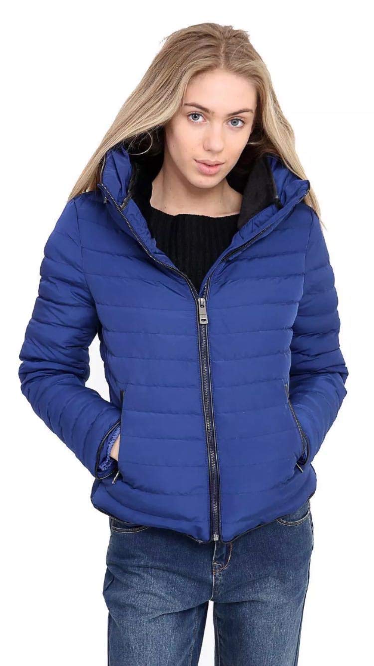 mafhh55 Women’s Zara Quilted Padded Puffer Bubble Fur Collar Warm Thick Ladies Jacket
