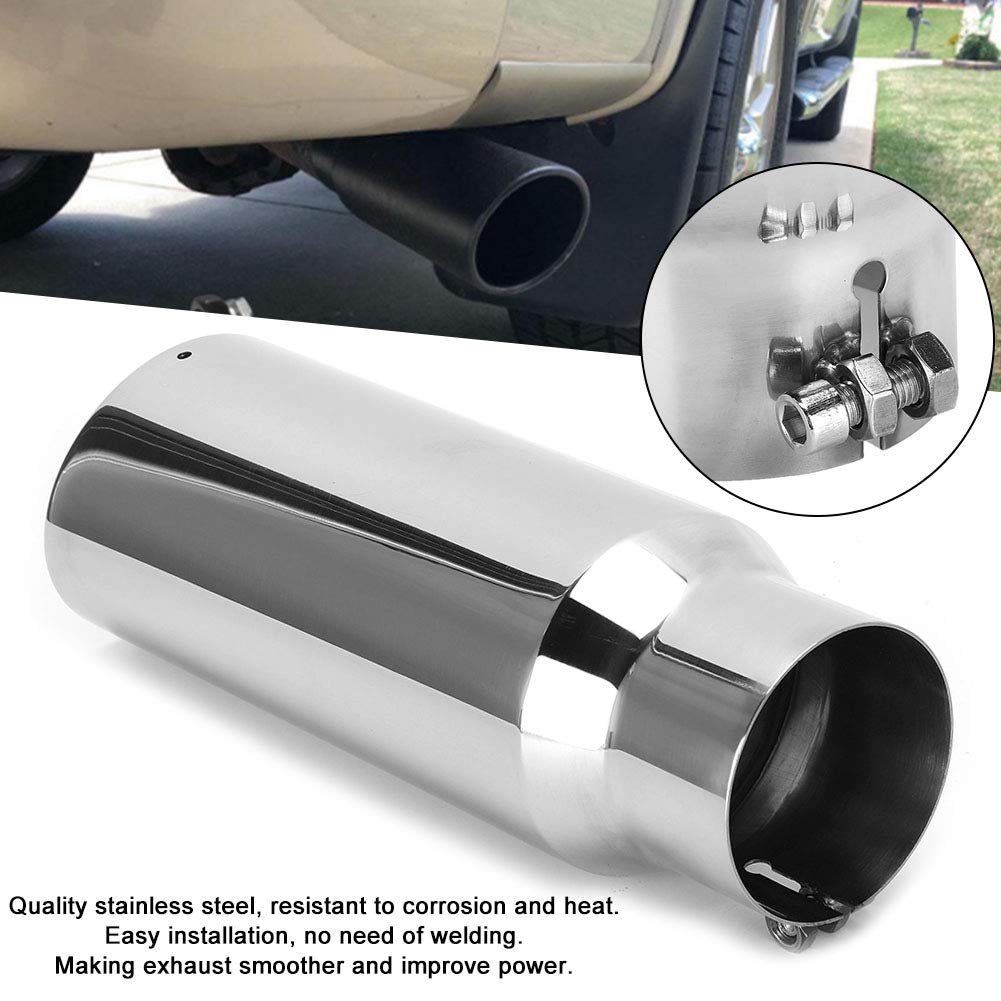 Akozon Exhaust Tip, Car Exhaust Pipe Paint Finish Stainless Steel Exhaust Tailpipe Tip 80mm/3.1in Inlet 102mm/4in Outlet Universal Tail Throat, Tuyau D'échappement De Voiture(black), Pipes - Canada