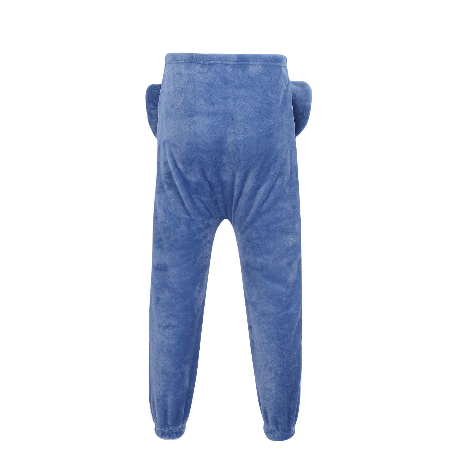 Pigiama elefante Pantaloni da notte in flanella con naso grande e orecchie Pantaloni animali elefante carino Coppia Homewear per l'inverno  200574005