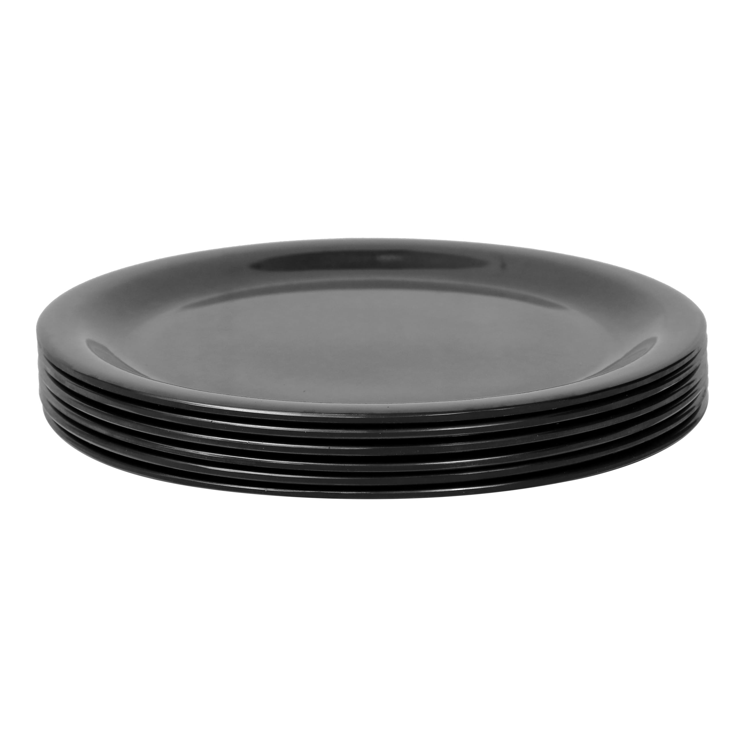 Ariya Black Quarter Plate Set of 6 - Microwave Safe, Extra Strong, Super Light, Food Safe Plates for Snacking, Gifting, and Everyday Use (8 Inch) (B0DGGTYCBL) Amazon Price History, Amazon Price Tracker
