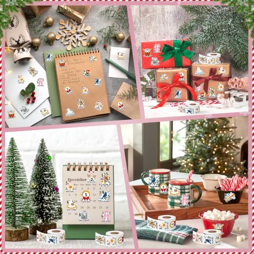 Image of Christmas 12 Days Stickers Rolls, 1000Pcs Classic Religion Theme