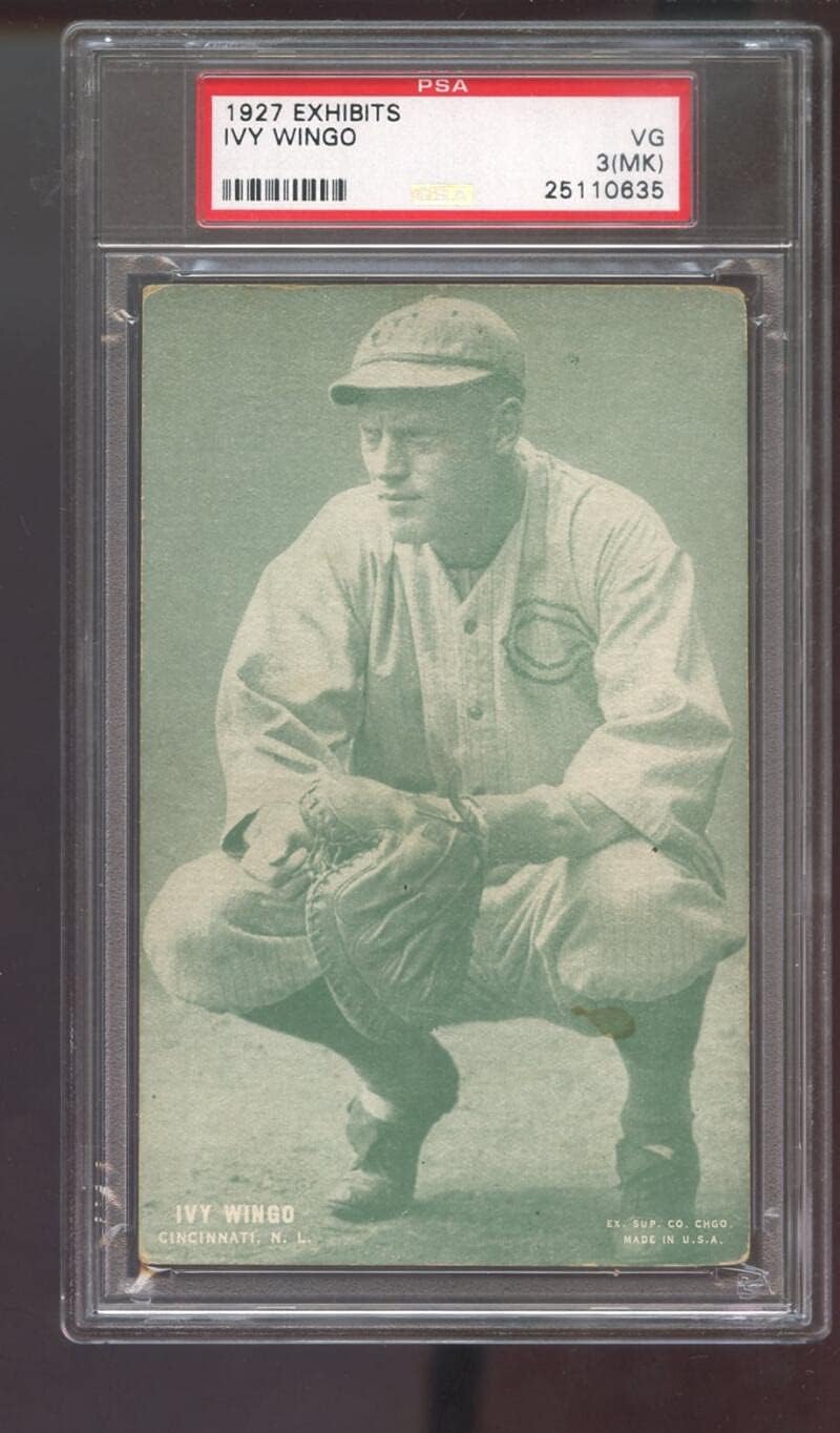1927 Exhibits Ivy Wingo PSA 3 (MK) Graded Baseball Card Exhibit Cincinnati
