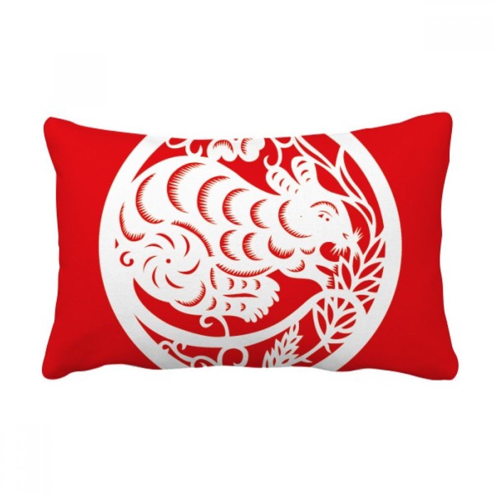 Coussin de soutien lombaire rat du zodiaque 40x60 cm pour canapé